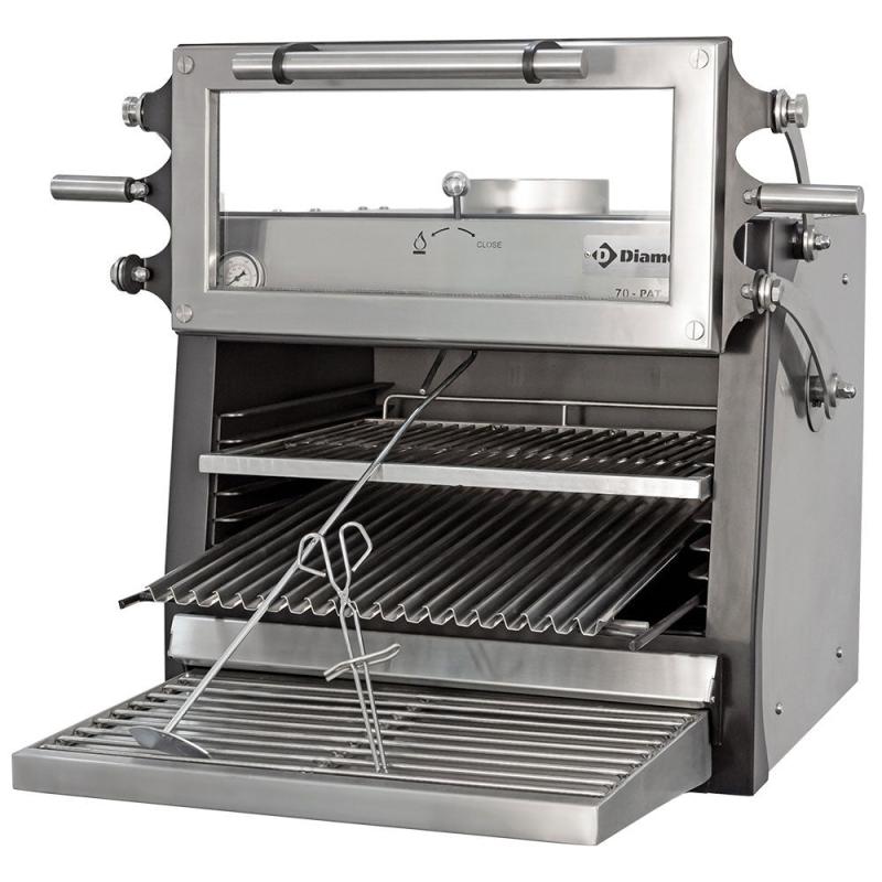 Kulovn Bbq, Gn 1 1 (60 Kg H)  Løftebar Låge Rustfrit Stål fra Diamond
