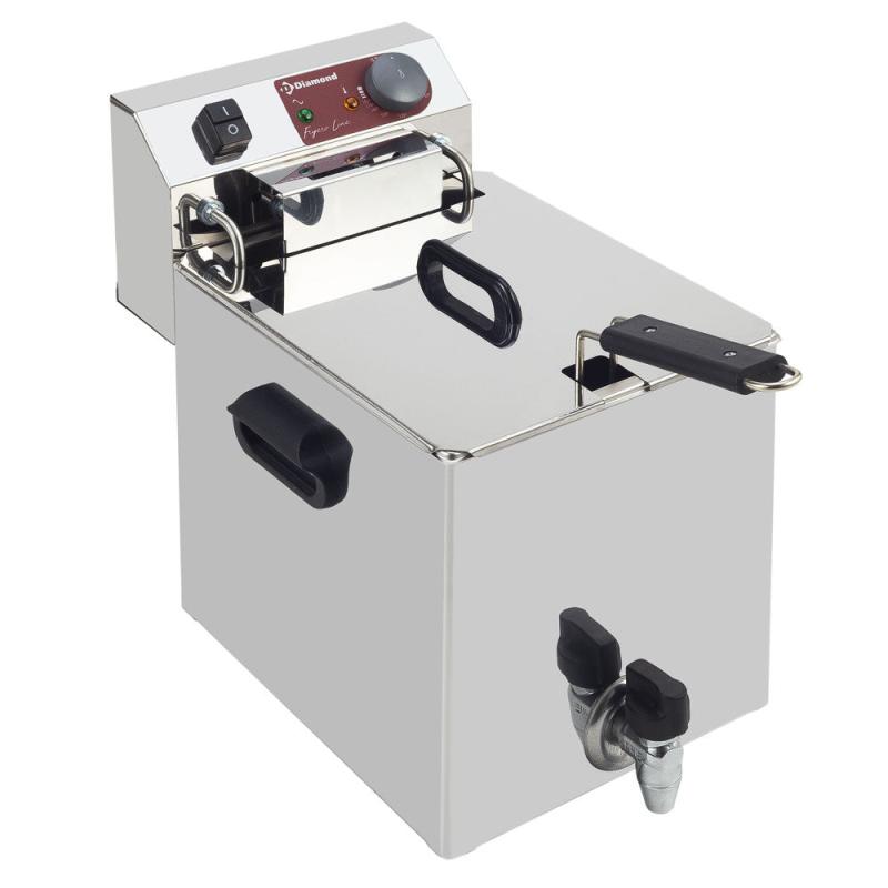 Elektrisk Bordfrituregryde 10 Liter + Vandhane fra Diamond