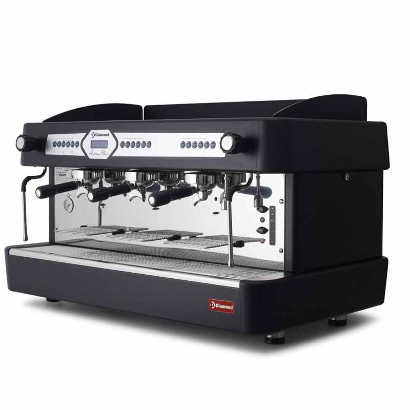 Expresso Kaffemaskine 3 Grupper, Automatisk (med Display) Sort fra Diamond