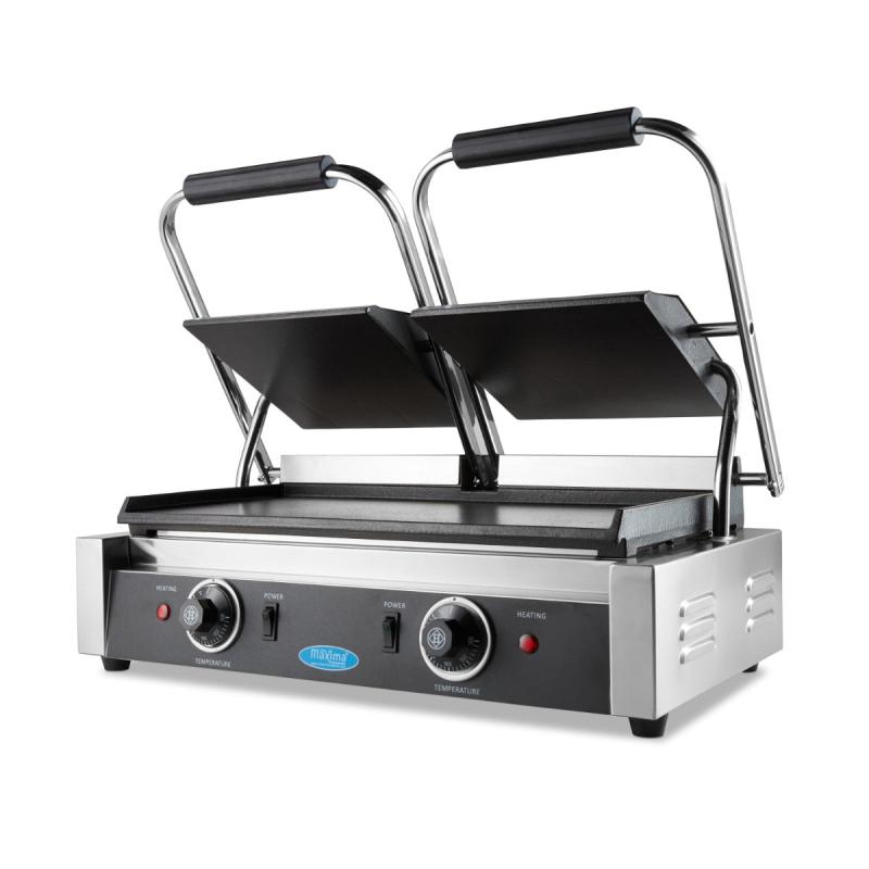 Kontaktgrill   Glat   Dobbelt Grillplade   2 X 22cm fra Maxima