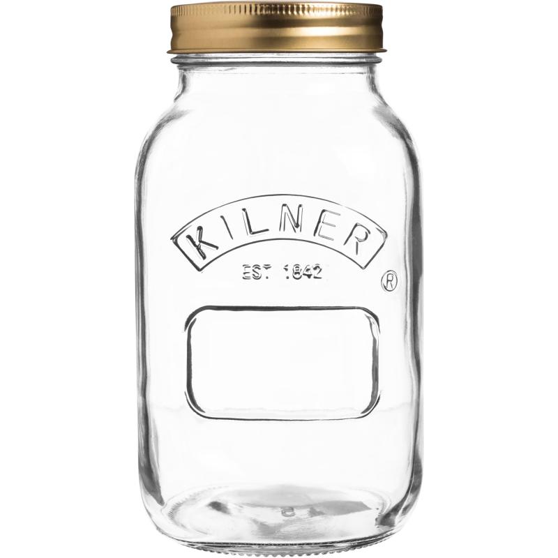 1 Liter Rund Konserveringsburk fra Kilner