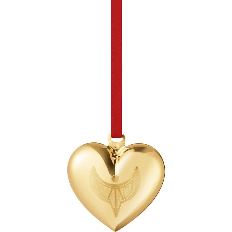 Christmas Collection 2024 Julehjerte, 18 Kt Guldbelægning fra Georg Jensen