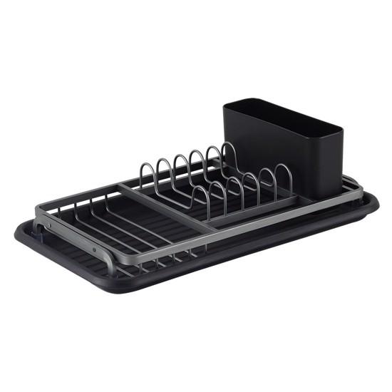 Opvaskestativ I Aluminium Med Drypbakke Og Bestikholder   Hurtig Levering fra Gourmetshoppen