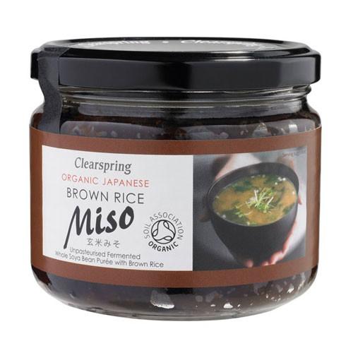 Brown Rice Miso I Glas Upasteuriseret økologisk   300 Gr fra Clearspring