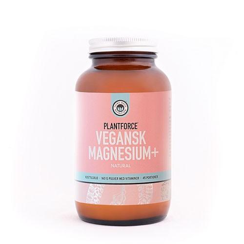 Magnesium+ Vegansk Natural   160 Gram     fra Plantforce