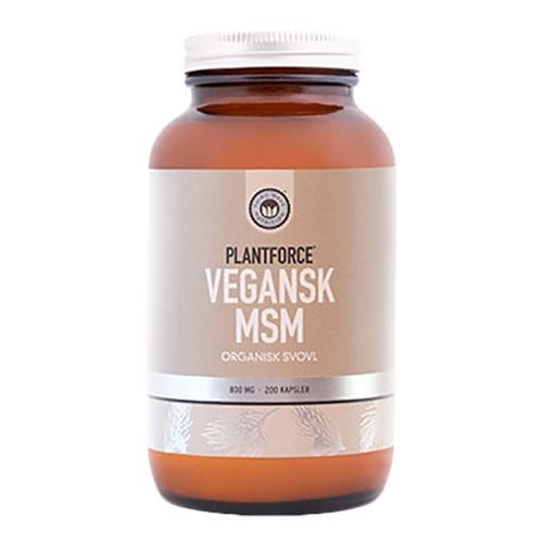 Msm 800 Mg Vegansk   200 Kapsler     fra Plantforce
