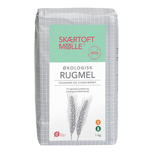 Fuldkorns Rugmel økologisk  1 Kg     fra Skærtoft Mølle