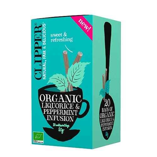 Lakridsrod & Pebermynte Te økologisk   20 Breve     fra Clipper