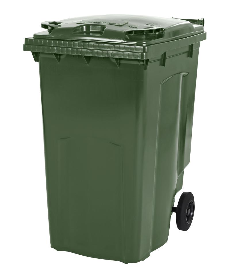 2 Hjul   Stor Affaldsbeholder   Model Mgb 340 Gr   Grøn fra Saro