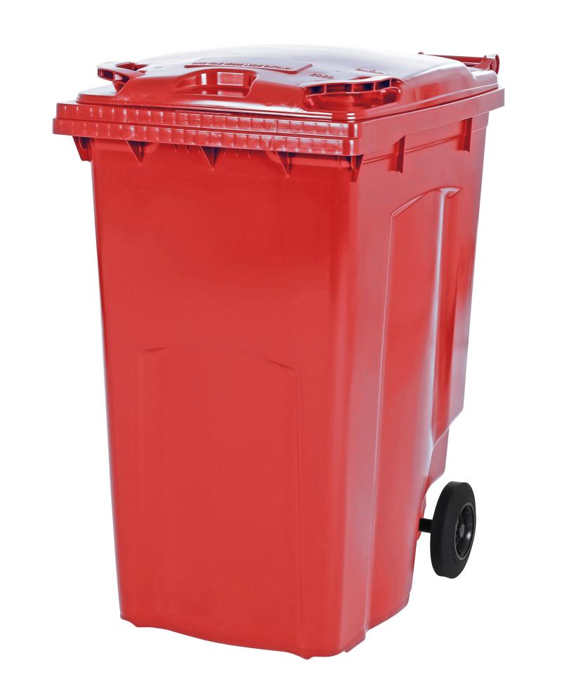 2 Hjul   Stor Affaldsbeholder   Model Mgb 340 Ro   Rød fra Saro