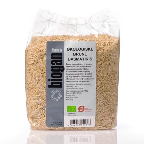 Basmatiris Brune økologiske   1 Kg       Discount Pris fra Biogan