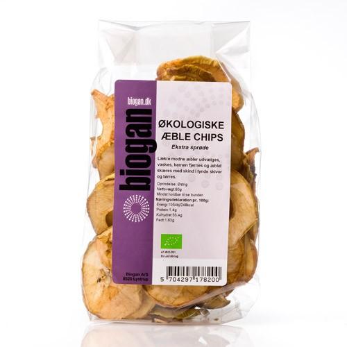 æblechips økologisk   75 Gr     fra Biogan