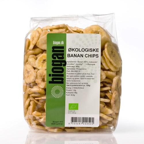 Bananchips økologisk  400 Gr     fra Biogan