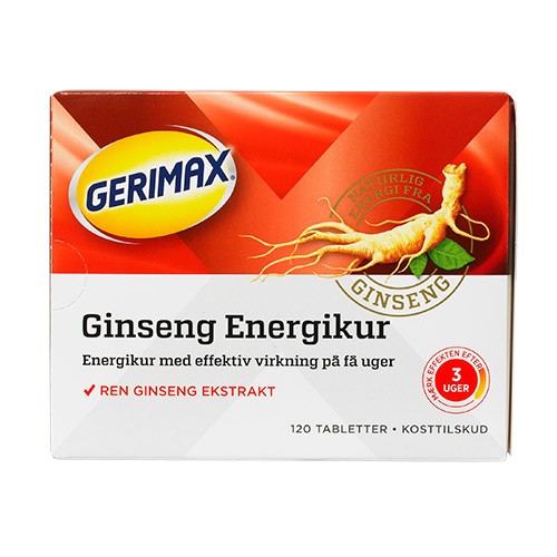 Ginseng Energikur Rød   120 Tabletter     fra Gerimax