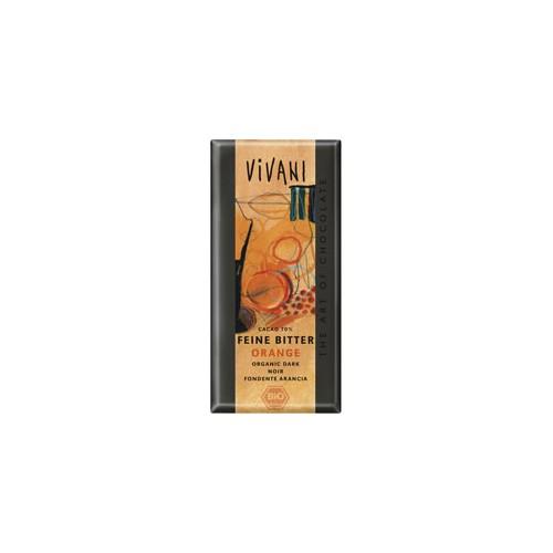 Chokolade Bitter M Orange økologisk   100 Gram fra Vivani
