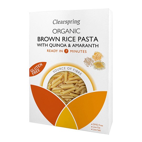 Brune Ris Penne Med Quinoa & Amaranth økologisk    250 Gram     fra Clearspring