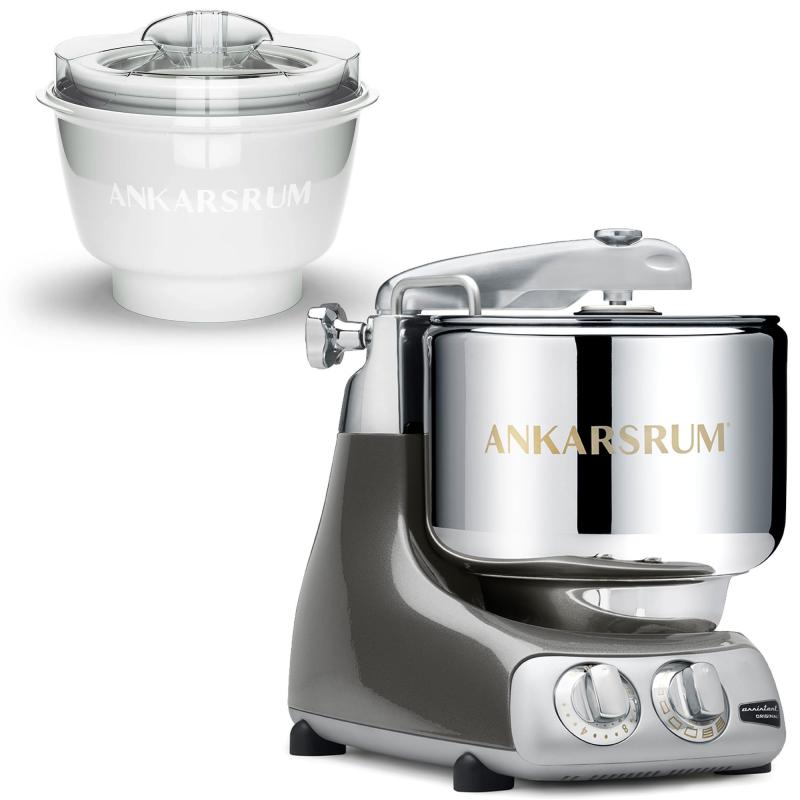 Akm 6230 Røremaskine Med Ismaskine, Black Chrome fra Ankarsrum