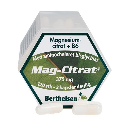 Mag Citrat   120 Kapsler     fra Berthelsen