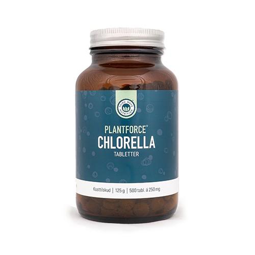 Chlorella     500 Tabletter     fra Plantforce