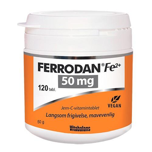 Ferrodan Fe2 + 50 Mg   120 Tabletter     fra Vitabalans