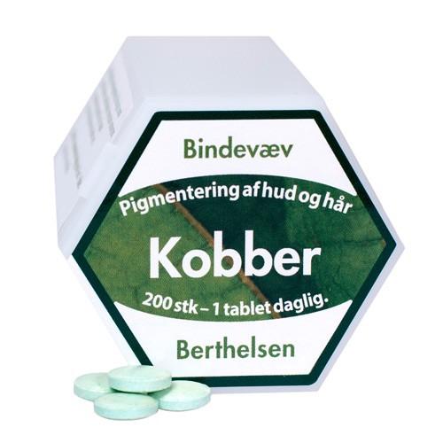 Kobber 2 Mg   200 Tab     fra Berthelsen