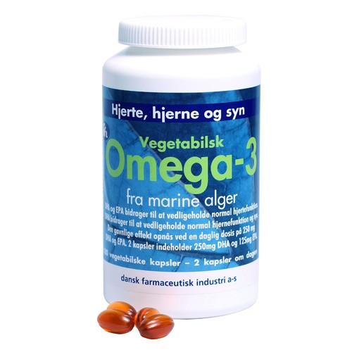 Omega 3 Vegetabilsk   180 Kap   Dansk Farmaceutisk Industri fra Berthelsen