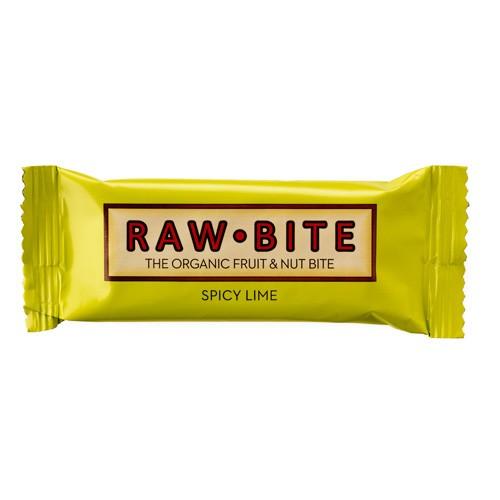 Spicy Lime   økologisk, Laktose  Og Glutenfri Frugt  Og Nøddebar   50 Gram     fra Rawbite