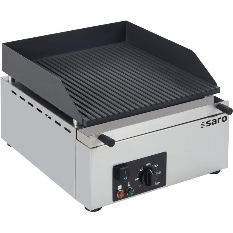 Elektriskstegeplade 390 X 400 Mm (rillet) Model Gpk 410 fra Saro