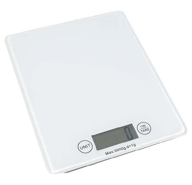 Digital Køkkenvægt   Med Glasplade Op Til 5 Kg Model 4745bo fra Saro