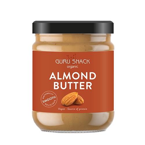 Mandelsmør Smooth økologisk   500 Gram     fra Guru Snack