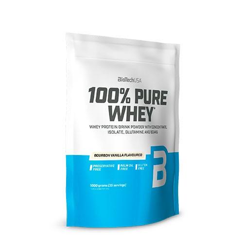 100% Pure Whey Protein Pulver Vanilla   454 Gram   Biotech fra Biotechusa