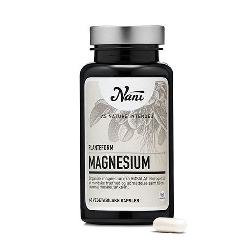 Magnesium Organisk Planteform   60 Kapsler      fra Nani