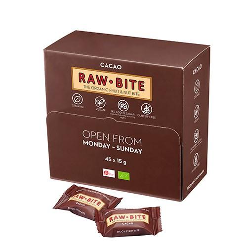 Officebox Cacao 45x15g   økologisk    675 Gram     fra Rawbite