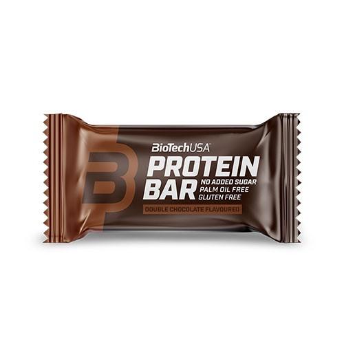 Protein Bar Double Chocolate   70 Gram fra Biotechusa