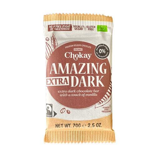 Bar Amazing Extra Dark   økologisk    70 Gram fra Chokay