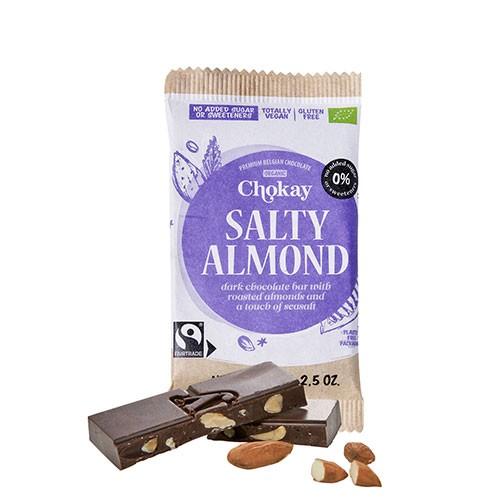 Bar Salty Almond   økologisk    70 Gram     fra Chokay
