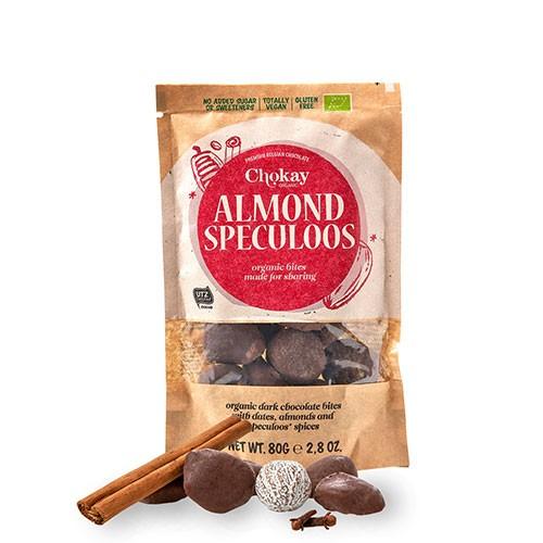 Snack Bite Almond Speculoos   økologisk    80 Gram fra Chokay
