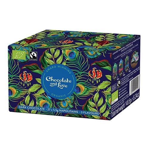 Rich Dark Ballotin æske 27x5,5 Gr 3 Var. økologisk Panama, Rich Dark   148 Gram fra Chocolate And Love