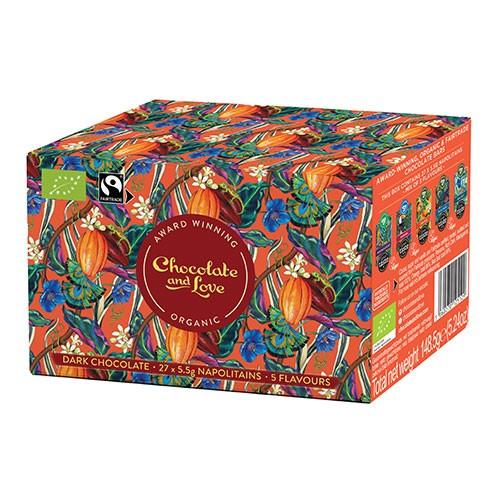 Cacao Oasis Ballotin æske 27x5,5 G 5 Var. økologisk Rich Dark, Madag   148 Gram fra Chocolate And Love
