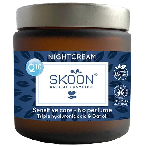 Sensitive Natcreme Med Q10 Og Hyaluron   90 Ml fra Skoon
