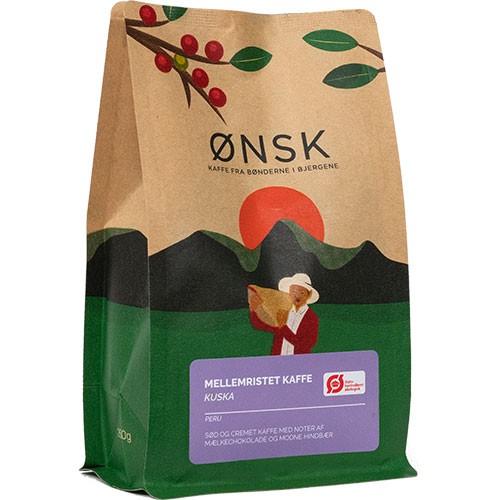 Kuska   Mellemristet Kaffe   økologisk    250 Gram     fra ønsk