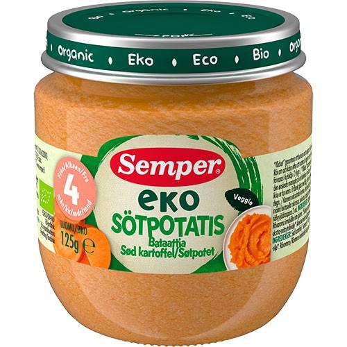 Eko Sød Kartoffelmos   økologisk    125 Gram fra Semper Eko
