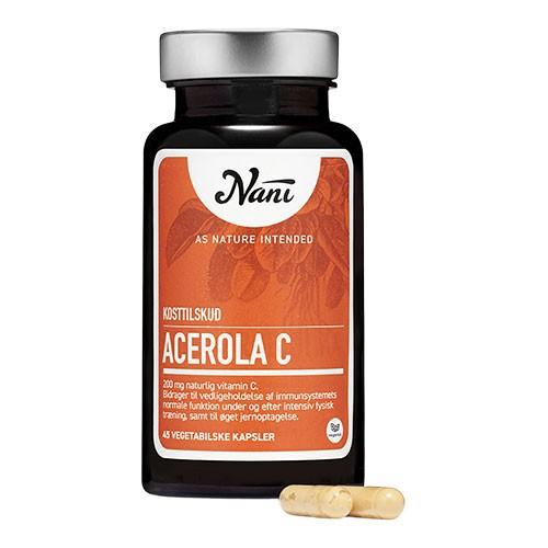 Acerola C Vitamin, 45 Kaps.   45 Kapsler fra Nani