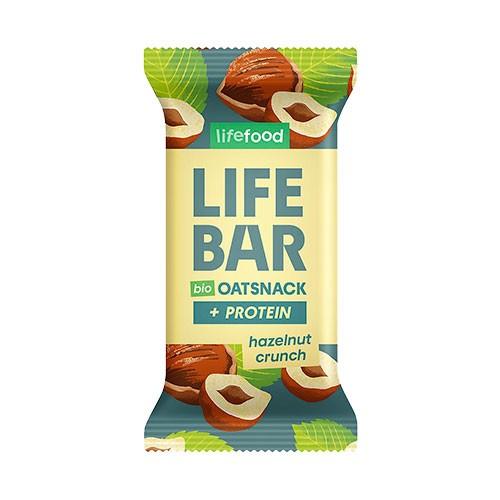 Lifebar Havre Snack Protein Hazelnut Crunch   økologisk    40 Gram fra Lifefood