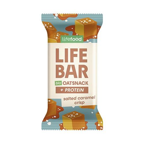 Lifebar Havre Snack Protein Salted Caramel Crisp   økologisk    40 Gram fra Lifefood