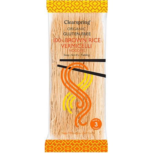 Brune Ris Vermicelli Nudler   økologisk    180 Gram fra Clearspring