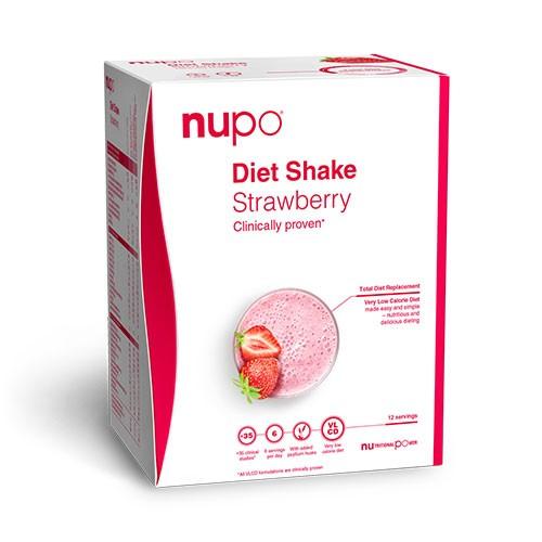 Diet Shake Strawberry   384 Gram fra Nupo