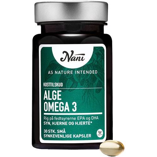 Alge Omega 3   30 Kapsler fra Nani