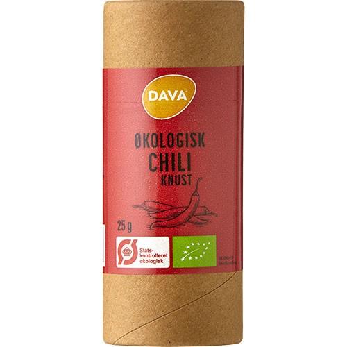Chili, Knust økologisk    25 Gram     fra Dava