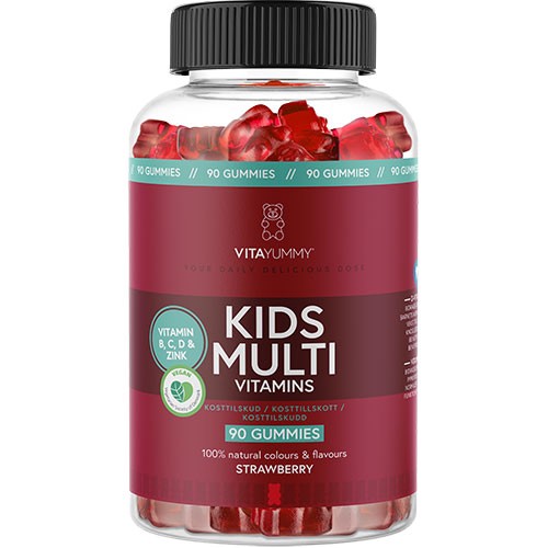 Vitayummy Kids Multi (strawberry)   90 Gum fra Vita Yummy